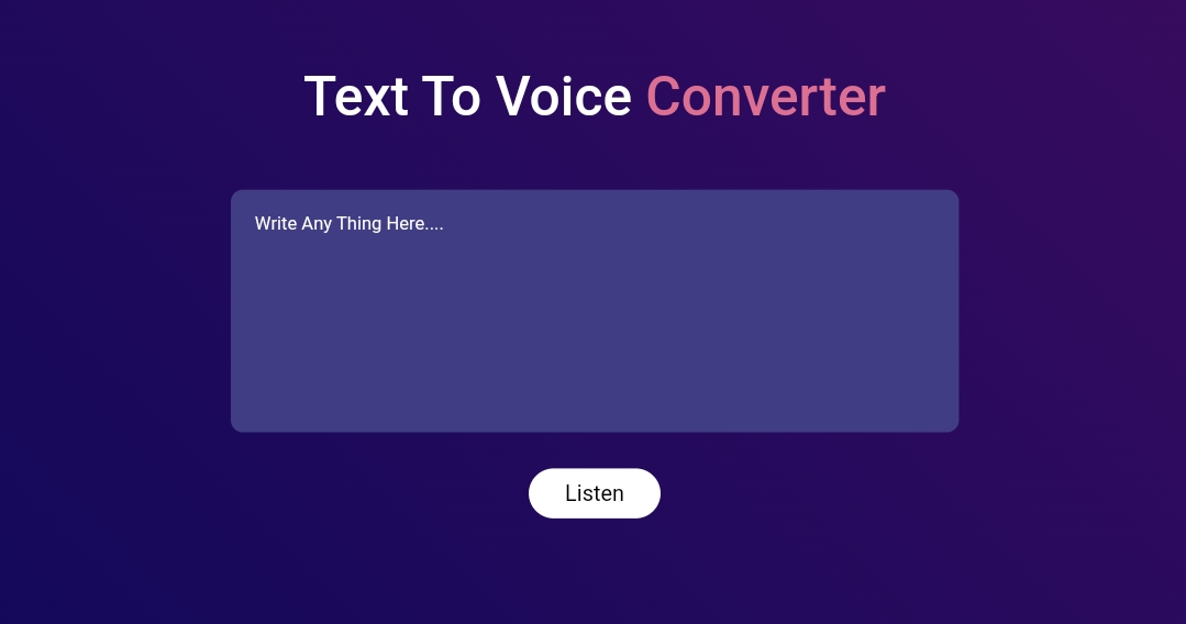 Text to Speech